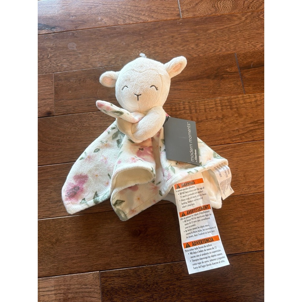 Modern Moments Lamb Security Blanket Plush Toy with Tag Lovey - Picture 1 of 2